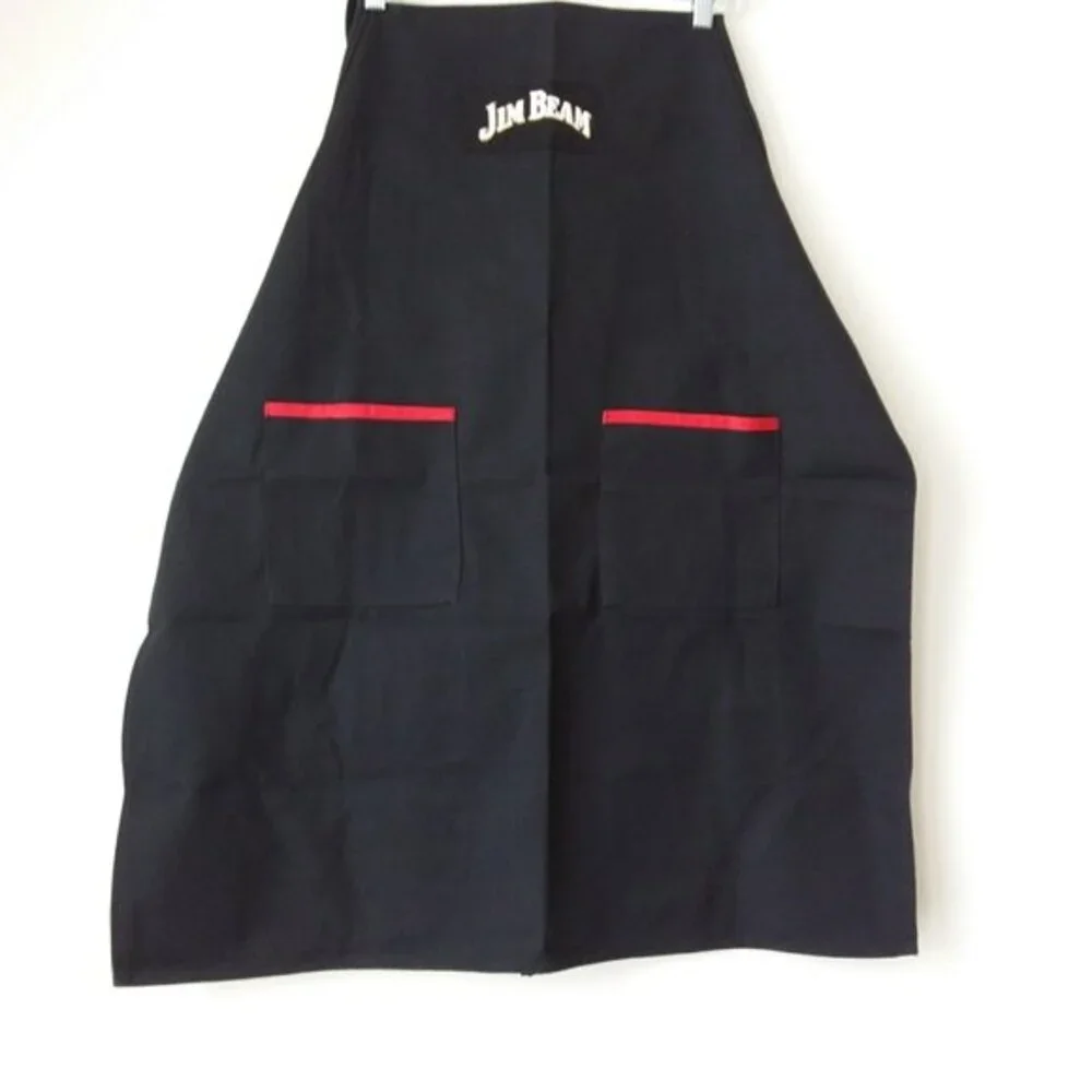 Jim Beam Classic Grilling Apron Heavy Duty With Pockets Black